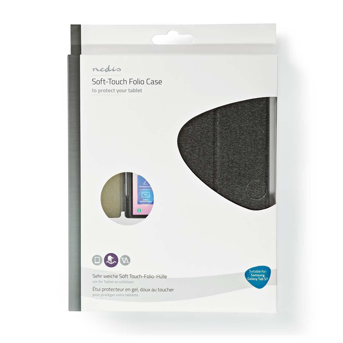 Tablet Folio Case | Galaxy Tab S7 | Auto-wake function | Black / Grey | Polycarbonate / TPU