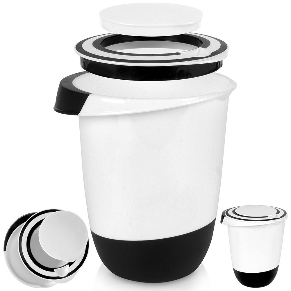 Tall Mixing Bowl with Lid for Easy Mixing and Whipping