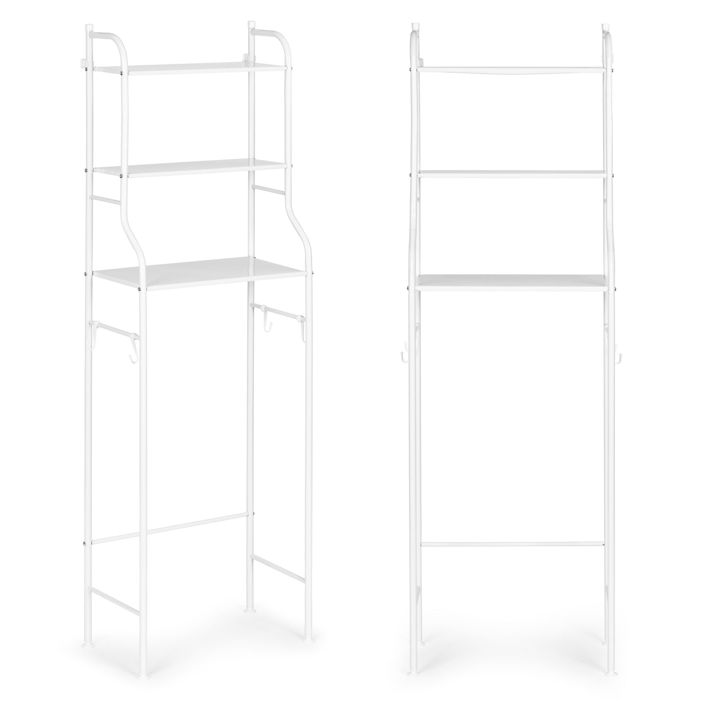 Tall bathroom storage with 3 shelves aluminum construction
