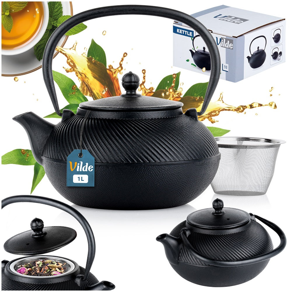 Tea kettle with infuser, cast iron, enameled, CAST LINE, 1 l