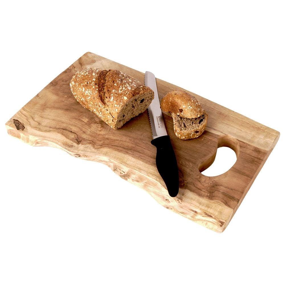 Teak wood cutting board with handle and antibacterial properties