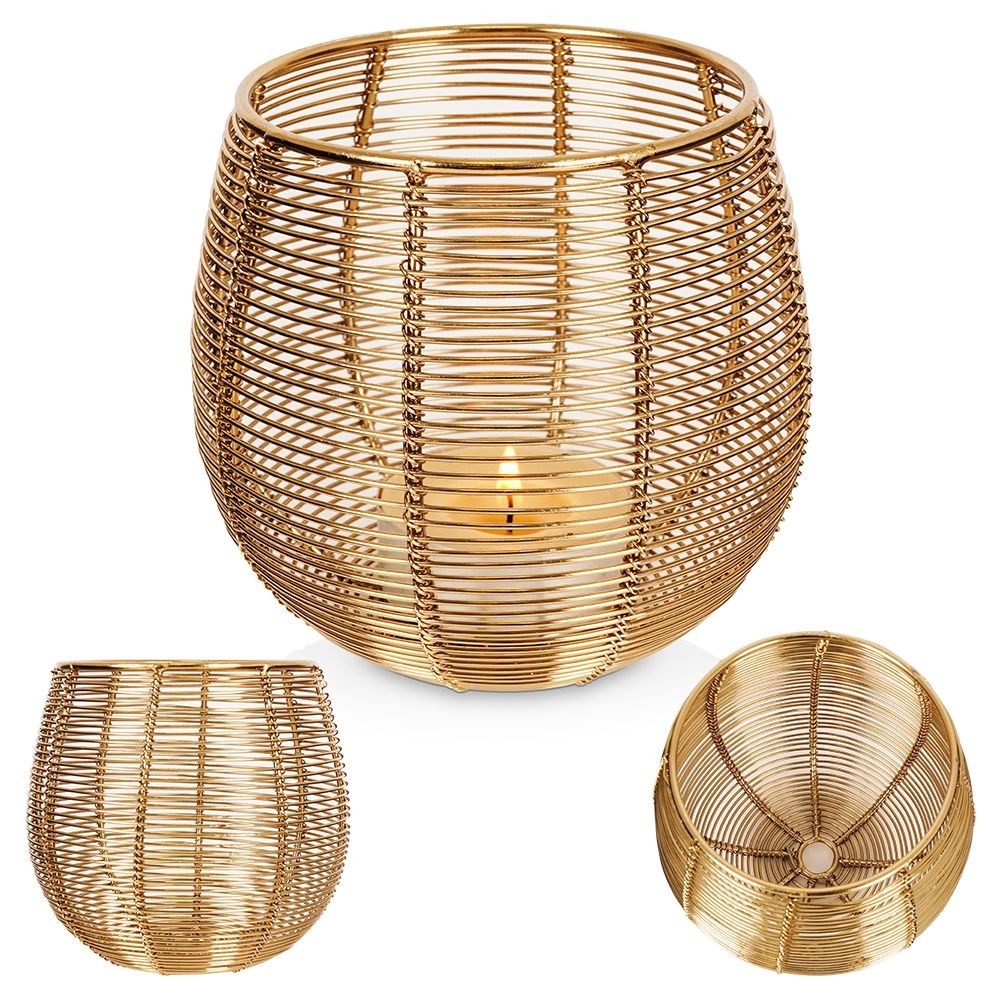 Tealight Light Holder in Gold - Elegant Bowl-shaped Design