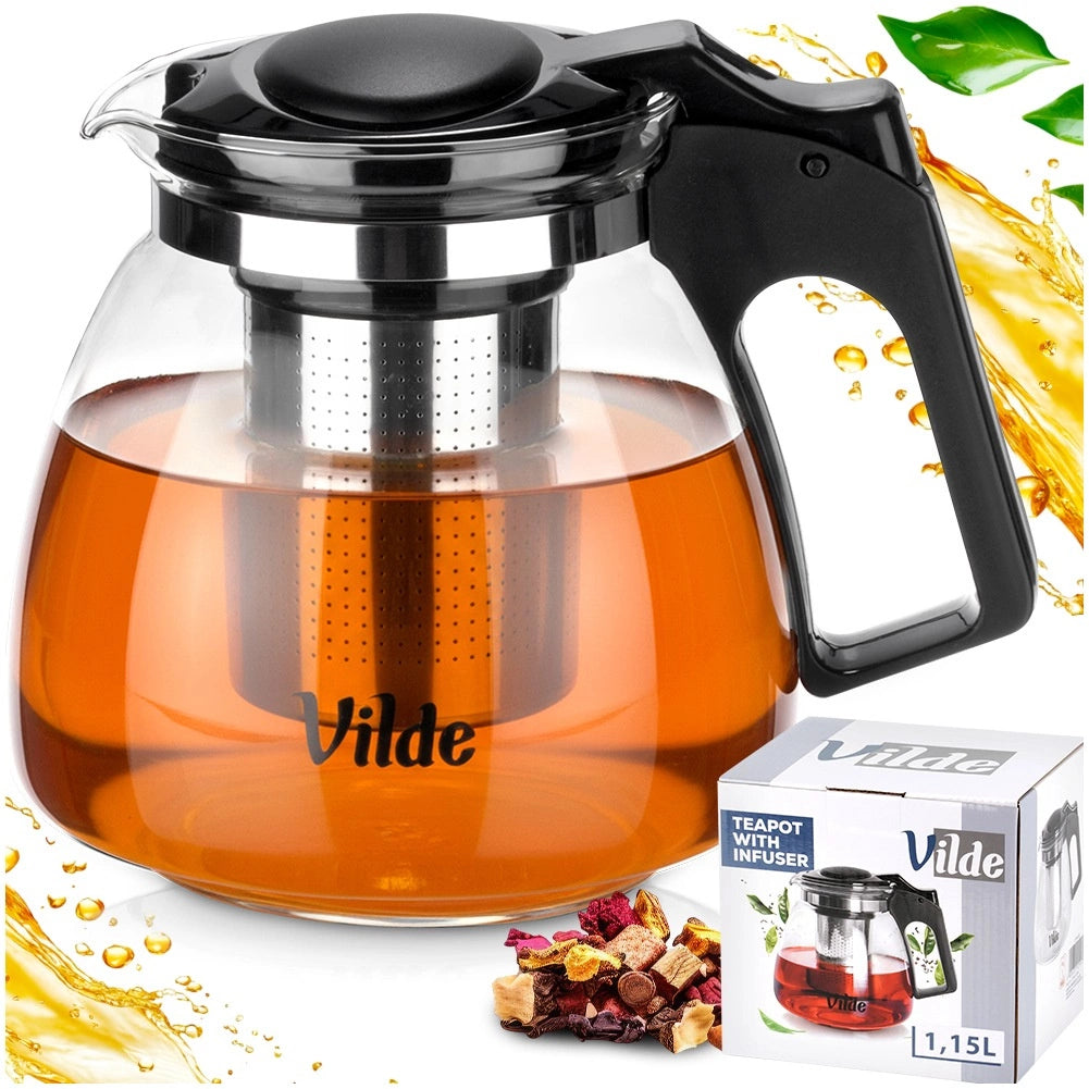 Teapot with Infuser, Borosilicate Glass, 1.15L