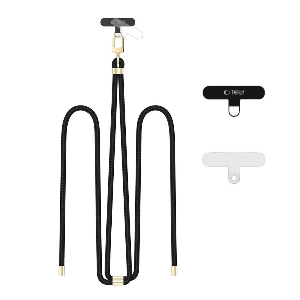 Tech-Protect C7S Justerbar Mobilrem – Svart/Guld