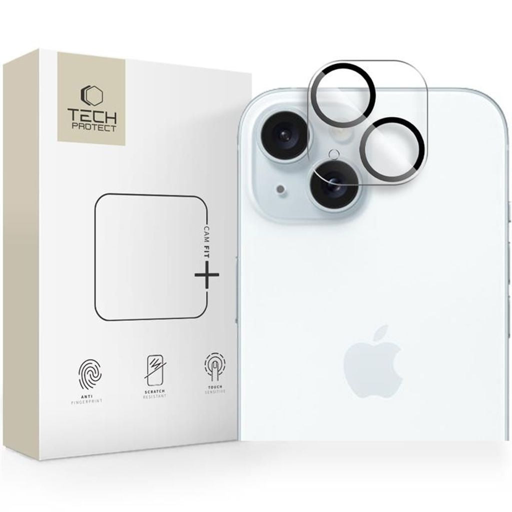 Tech-Protect Cam Fit+ Linsskydd För iPhone 14/14 Plus/15/15 Plus - Transparent