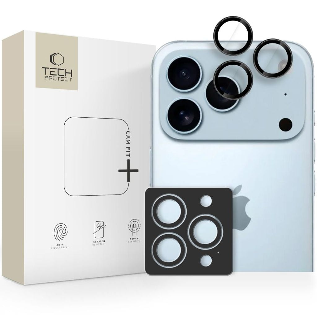 Tech-Protect Camring Fit+ Linsskydd För iPhone 14 Pro/Max/15 Pro/Max/16 Pro/Max/17 Pro/Max - Svart