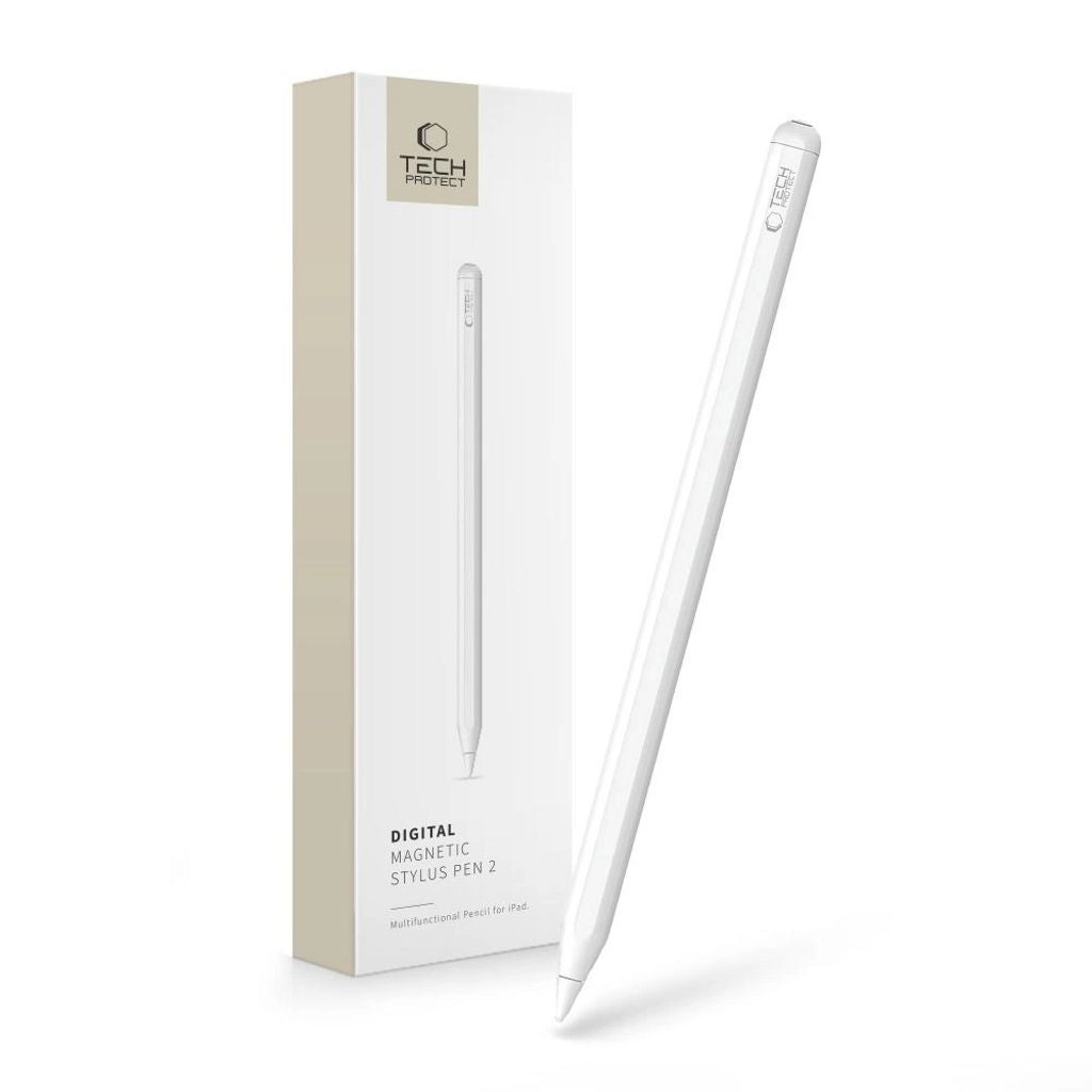 Tech-Protect Digital Magnetic Stylus Pen 2 for iPad Tablet - White