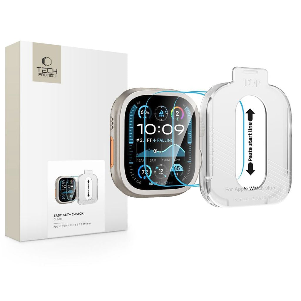 Tech-Protect Easy Set+ Skärmskydd för Apple Watch Ultra 1/2 49mm, 2-pack