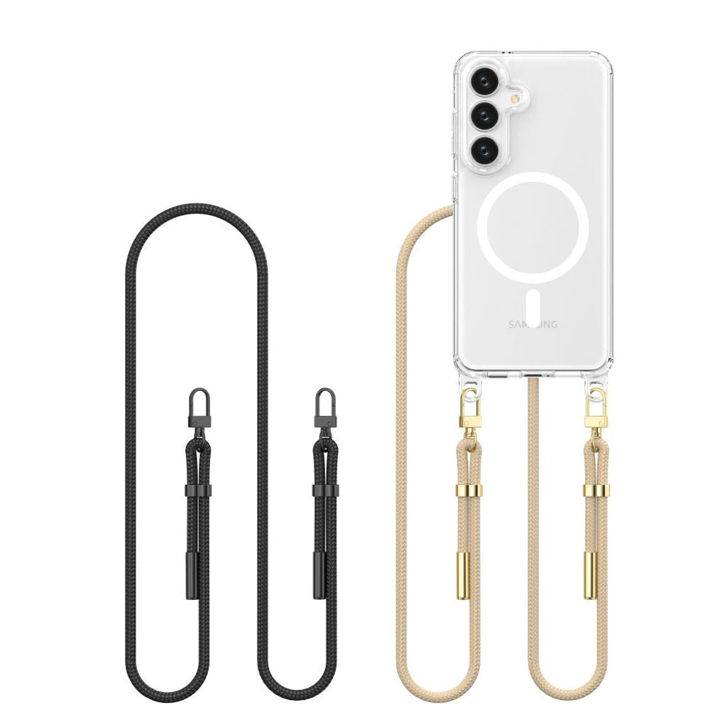 Tech-Protect Flexair Chain Magsafe-skal till Samsung Galaxy S25 - svart/beige