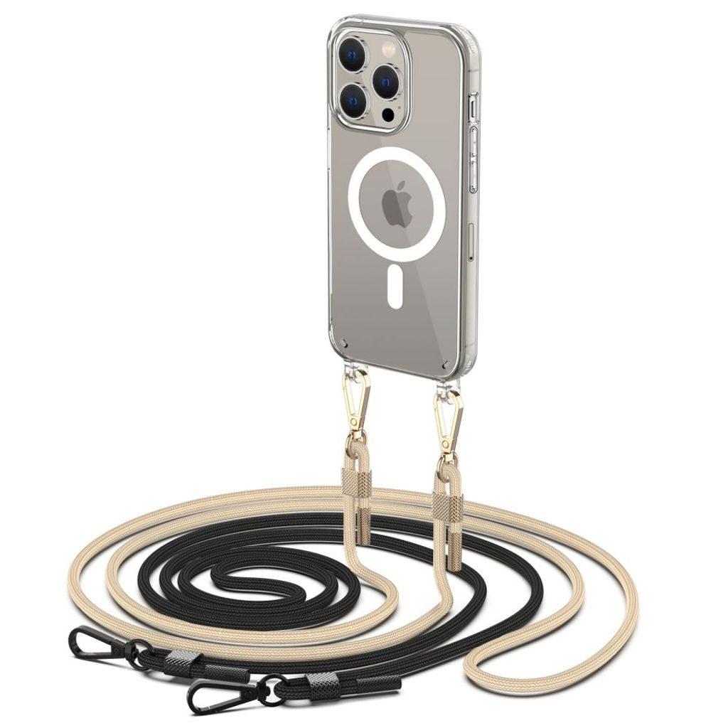 Tech-Protect Flexair Chain Magsafe-skal till iPhone 15 Pro - Svart/Beige
