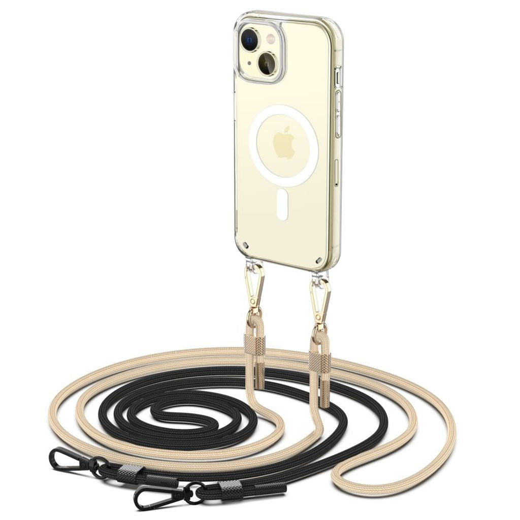 Tech-Protect Flexair Chain Magsafe-skal till iPhone 15 - Svart/Beige
