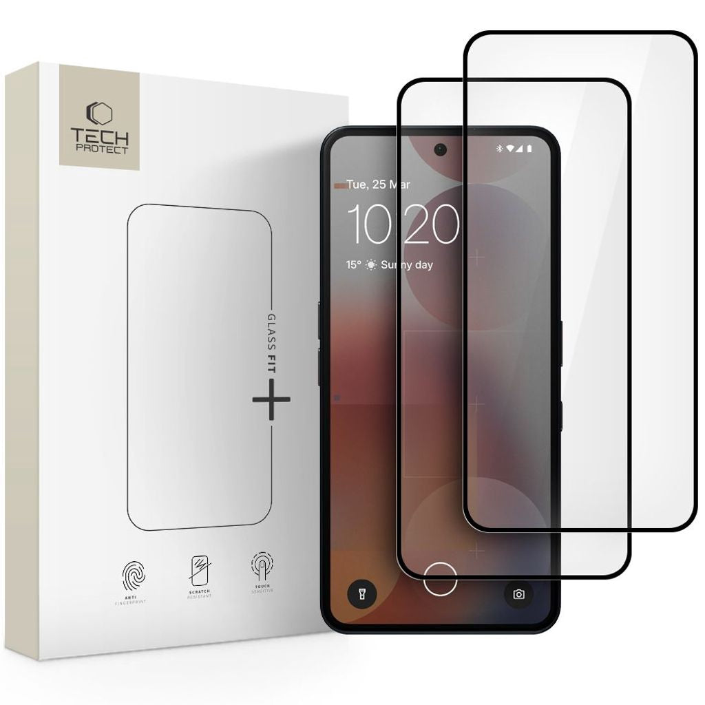 Tech-Protect Glass Fit+ 2-pack skärmskydd för Nothing Phone 3A / 3A Pro