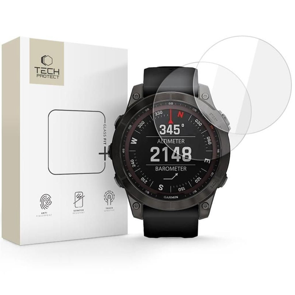 Tech-Protect Glass Fit+ Skärmskydd för Garmin Fenix 7/7 Pro, 2-pack