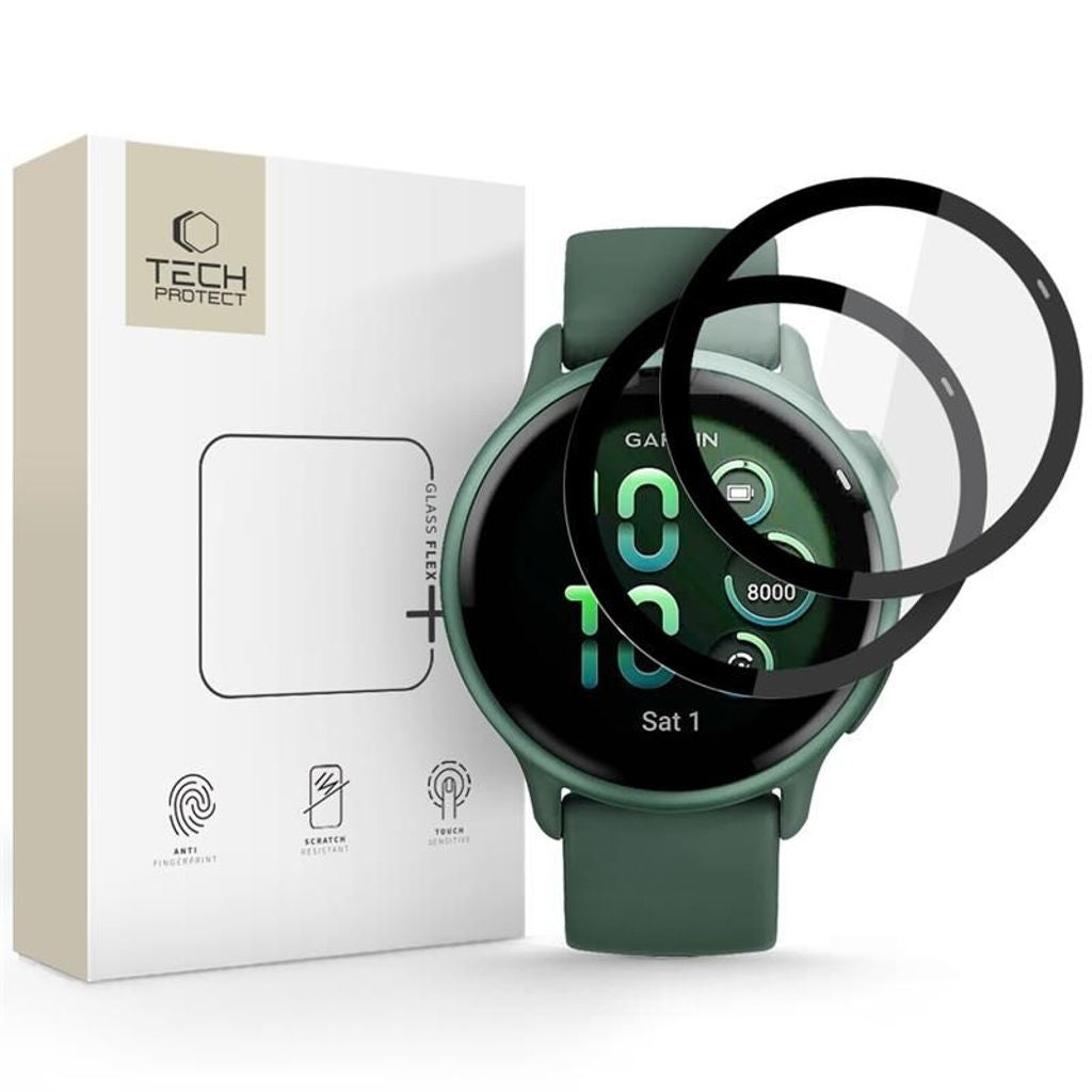 Tech-Protect Glass Flex+ Skärmskydd för Garmin Vivoactive 6, 2-pack