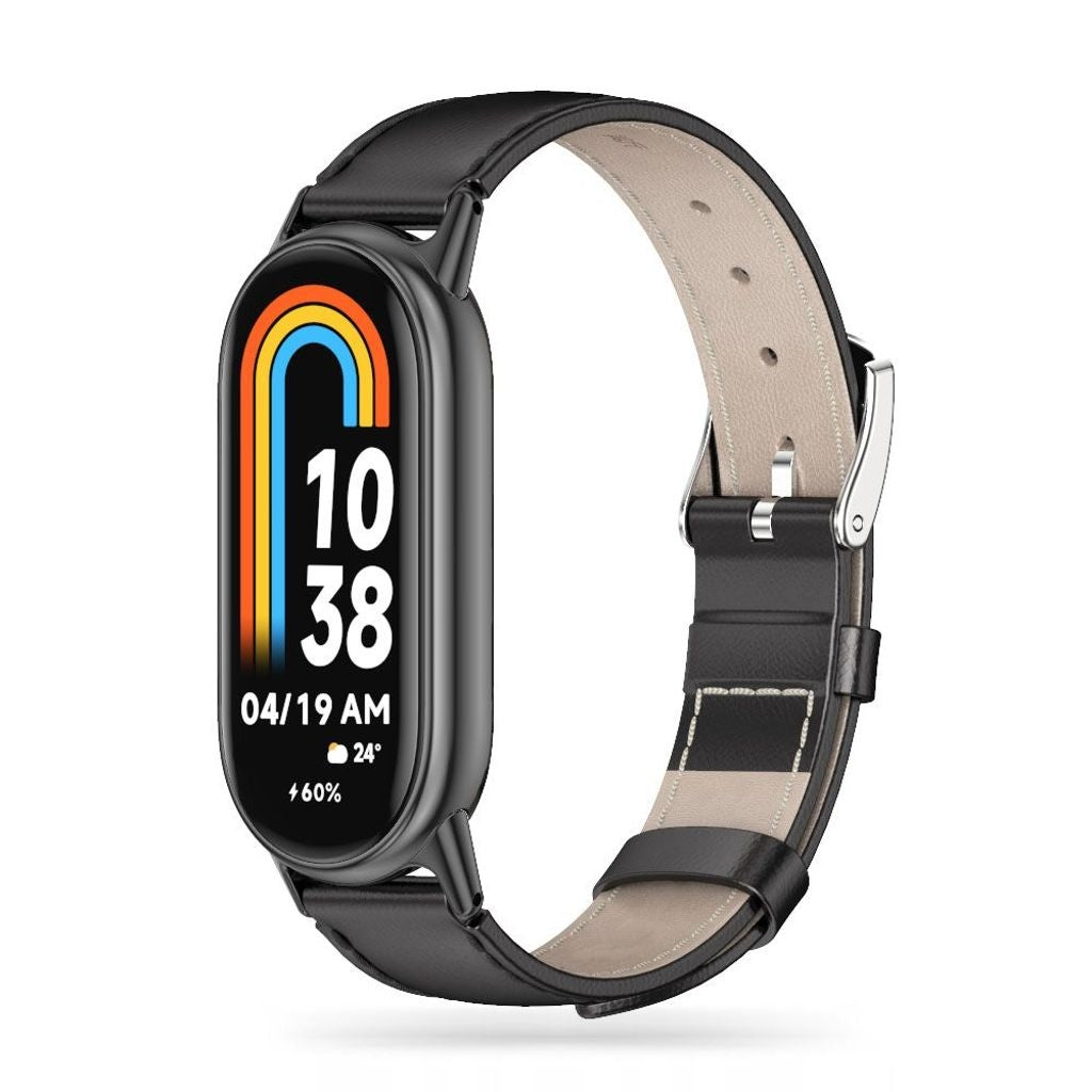 Tech-Protect Läderarmband för Xiaomi Smart Band 8/8 NFC - Svart