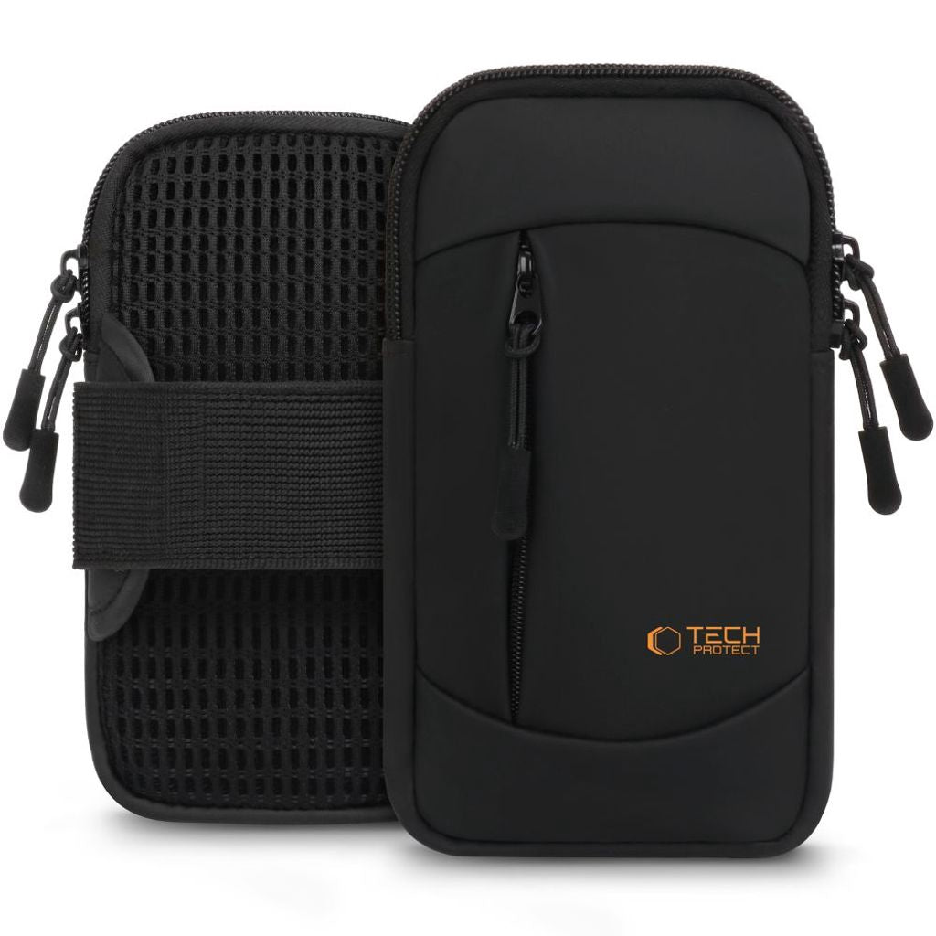 Tech-Protect M6 Universal Sportarmband – Svart Och Orange
