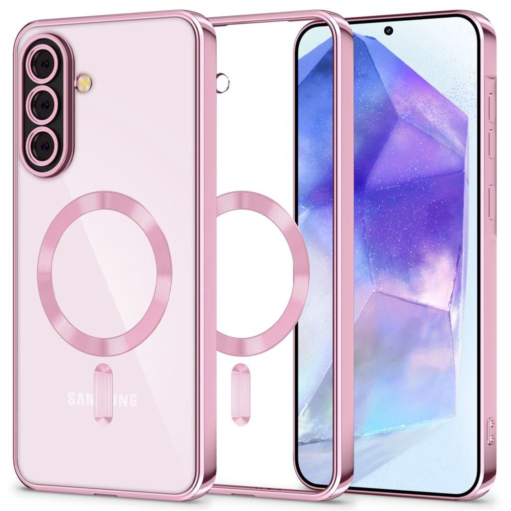Tech-Protect Magflex Magsafe-skal till Samsung Galaxy A56 5G - genomskinlig rosa