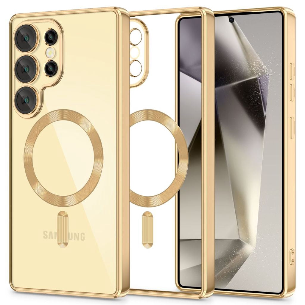 Tech-Protect Magflex Magsafe-skal till Samsung Galaxy S25 Ultra - transparent guld