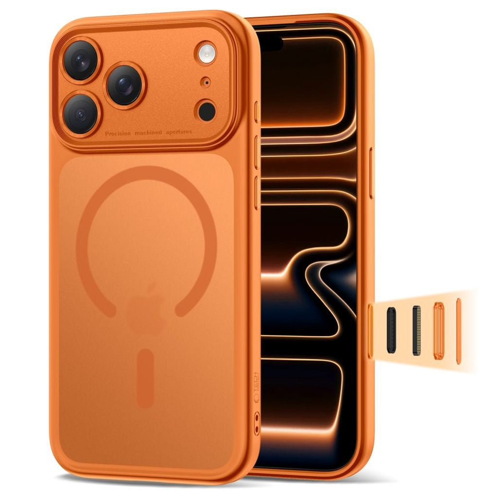 Tech-Protect Magpeak Magsafe CC-skal till iPhone 17 Pro Max - Orange