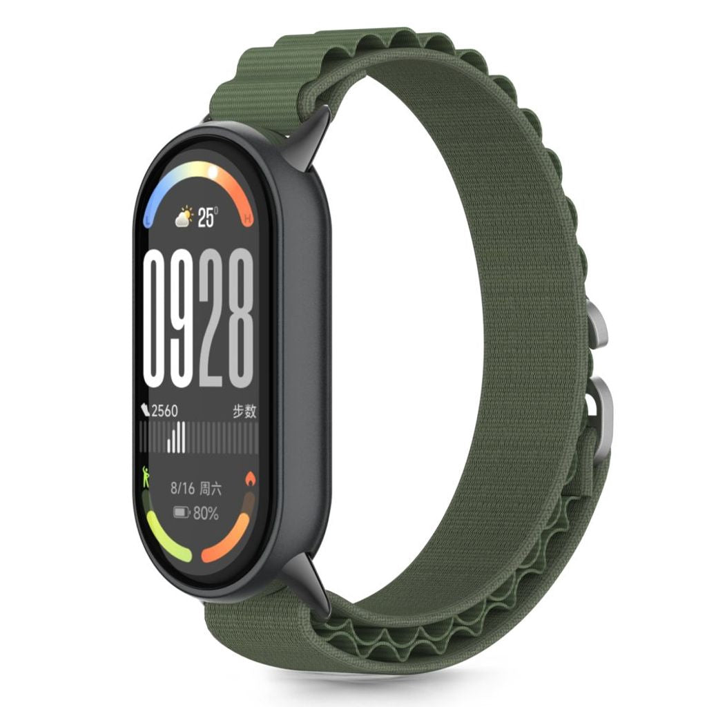 Tech-Protect Nylon Pro Klockarmband För Xiaomi Smart Band 8/9/10/NFC - Grön