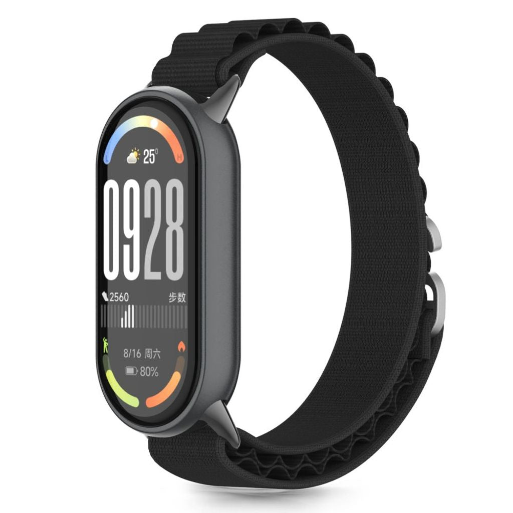 Tech-Protect Nylon Pro Klockarmband För Xiaomi Smart Band 8/9/10/NFC - Svart