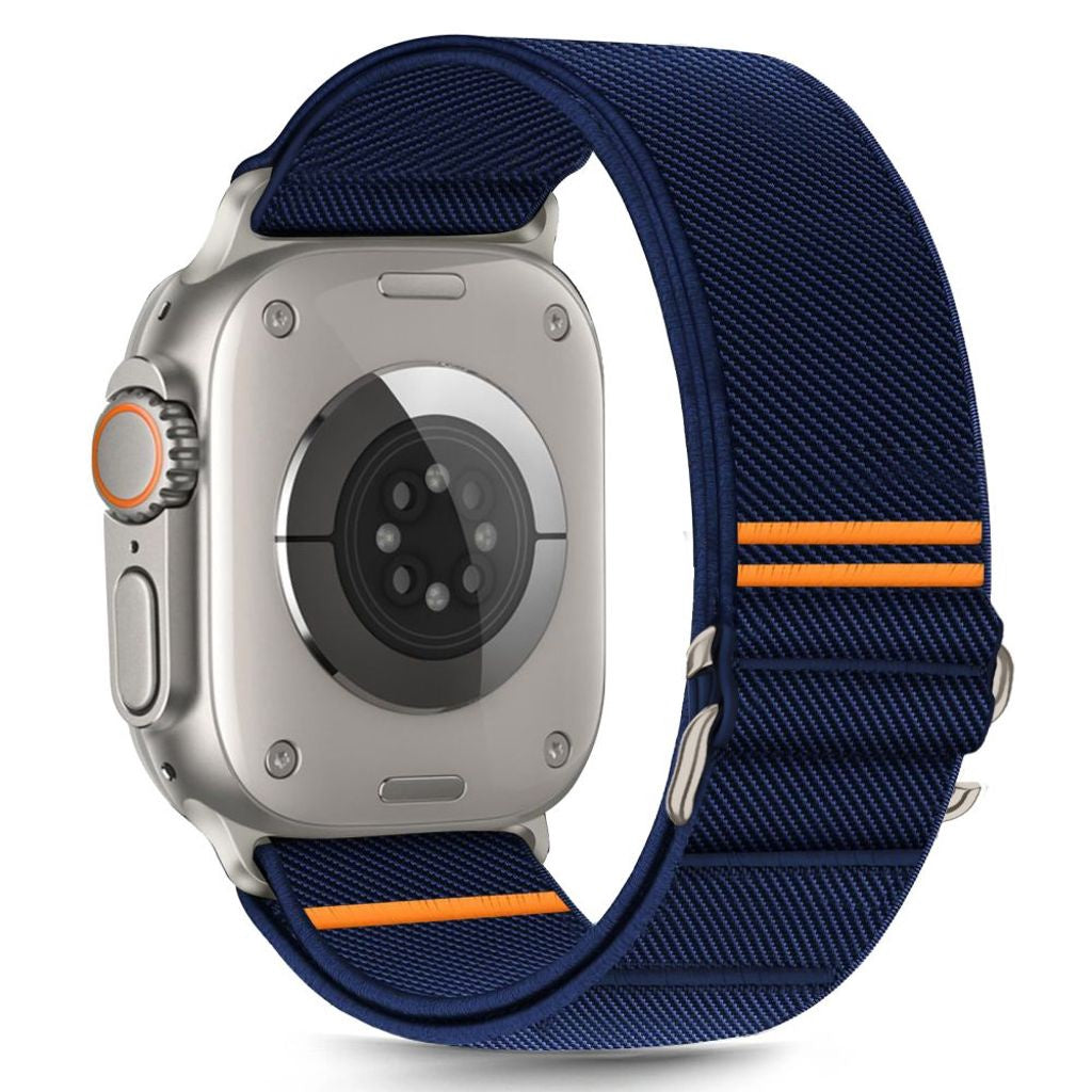 Tech-Protect Nylon Slip Klockarmband För Apple Watch 44/45/46/49 Mm - Marinblå