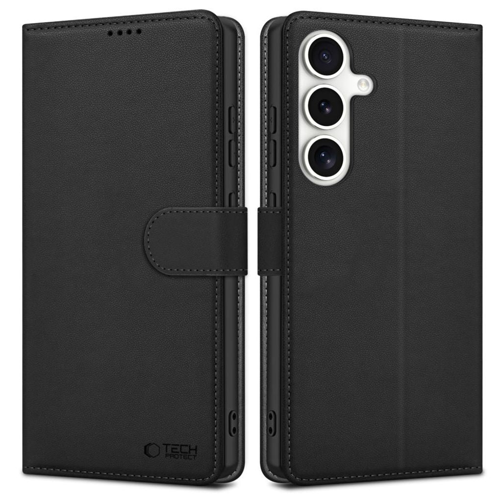 Tech-Protect Plånboksfodral för Samsung Galaxy S25 - Svart