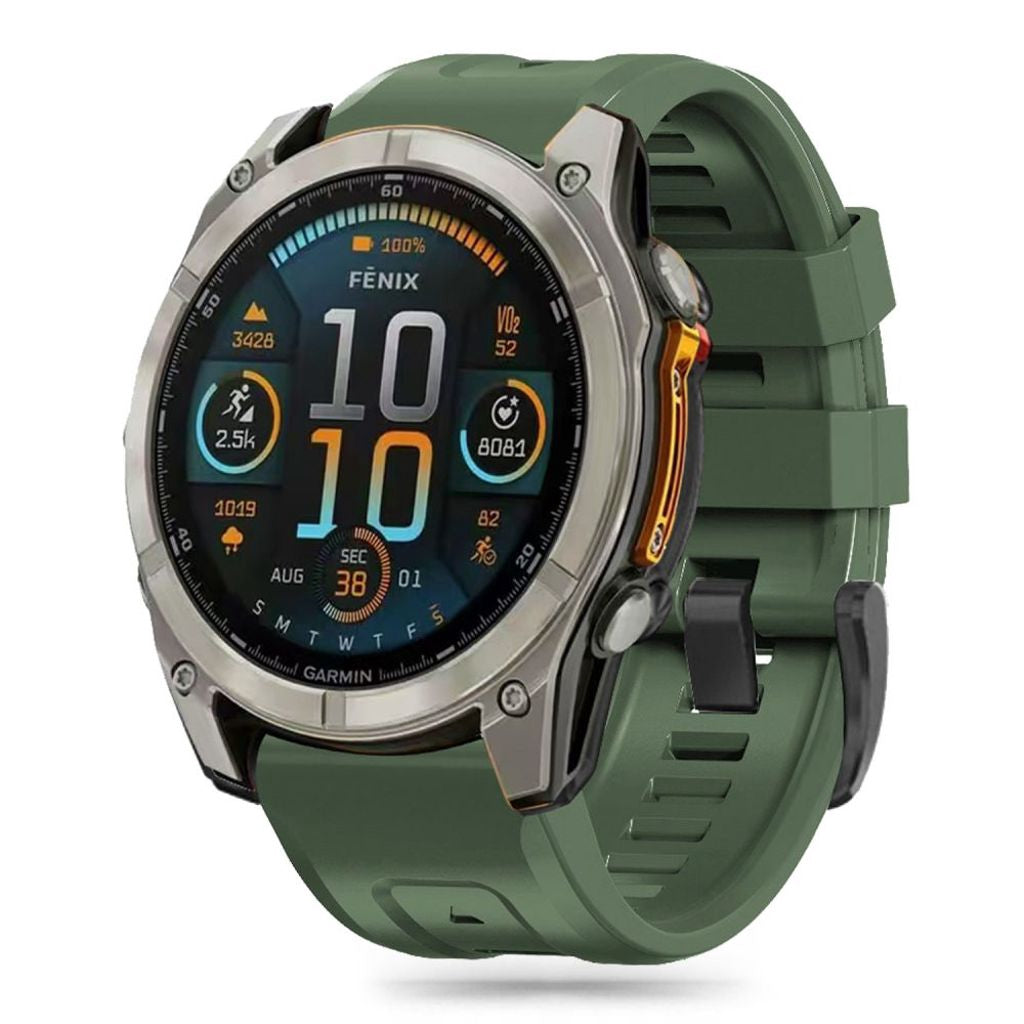 Tech-Protect Silikon Klockarmband För Garmin Fenix 6X/7X/8 Etc - Grön