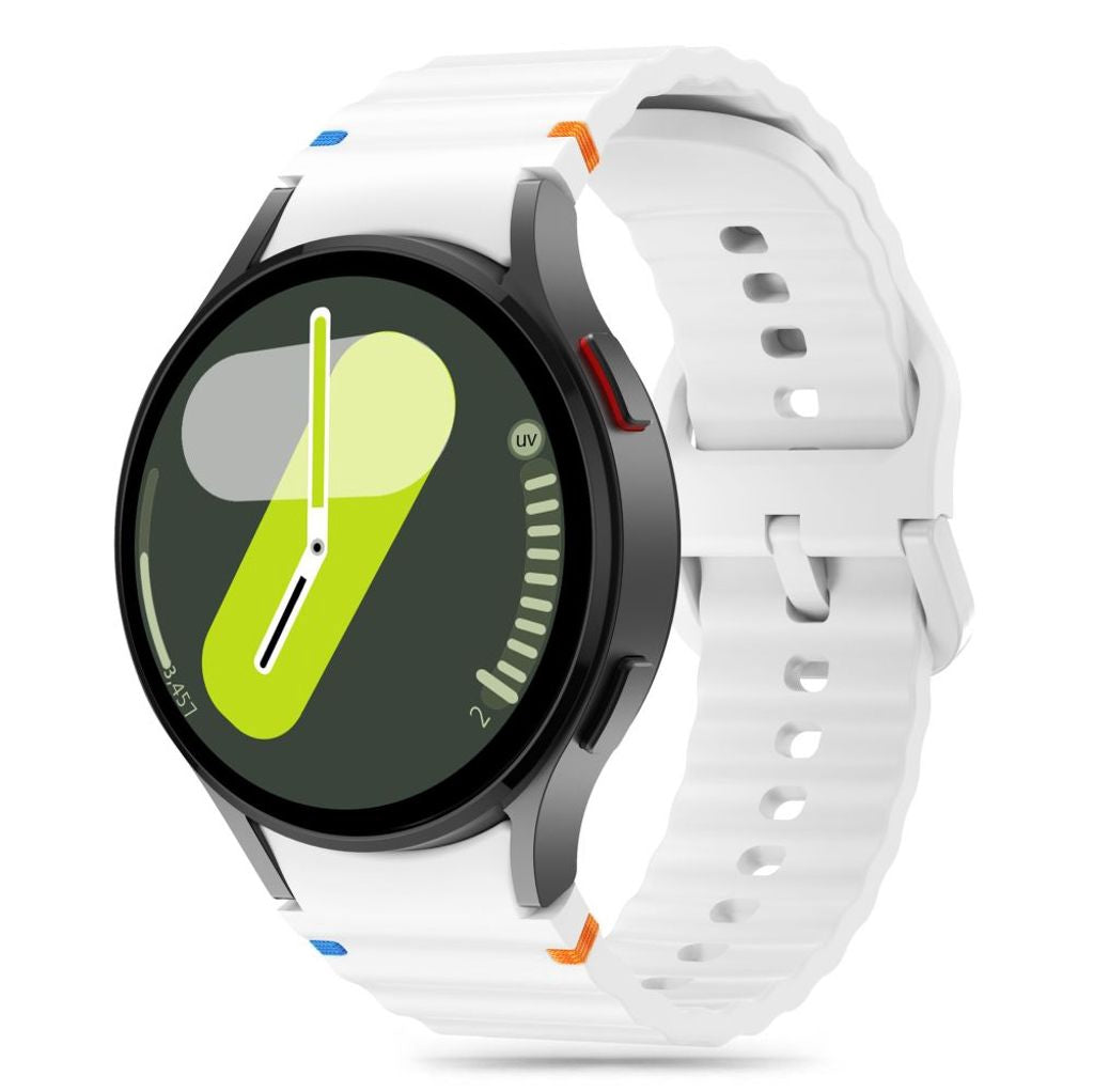 Tech-Protect Silikon Sportarmband för Galaxy Watch 4/5/5 Pro/6/7/Fe - Vit