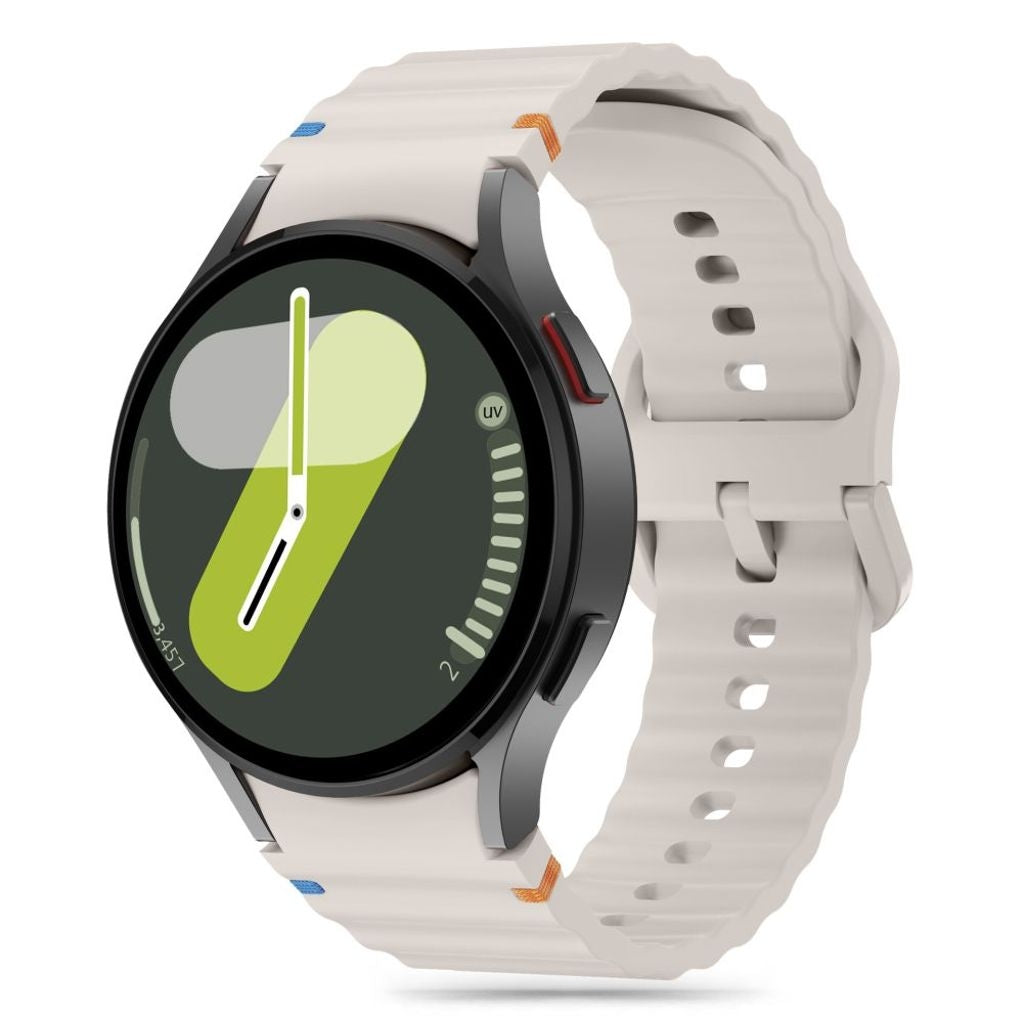 Tech-Protect Silikon Sportarmband till Galaxy Watch 4/5/5 Pro/6/7/Fe - Beige