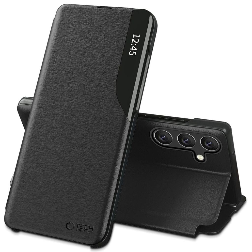 Tech-Protect Smart View-skal för Samsung Galaxy A56 5G - Svart