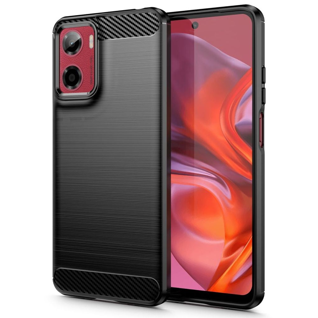 Tech-Protect TPU-kolfiberskal till Motorola Moto G05 / E15 - Svart