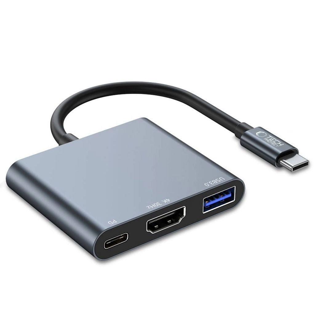 Tech-Protect V1 USB-C Hub to USB-A 3.0 / USB-C PD 100W / HDMI 4K@30Hz