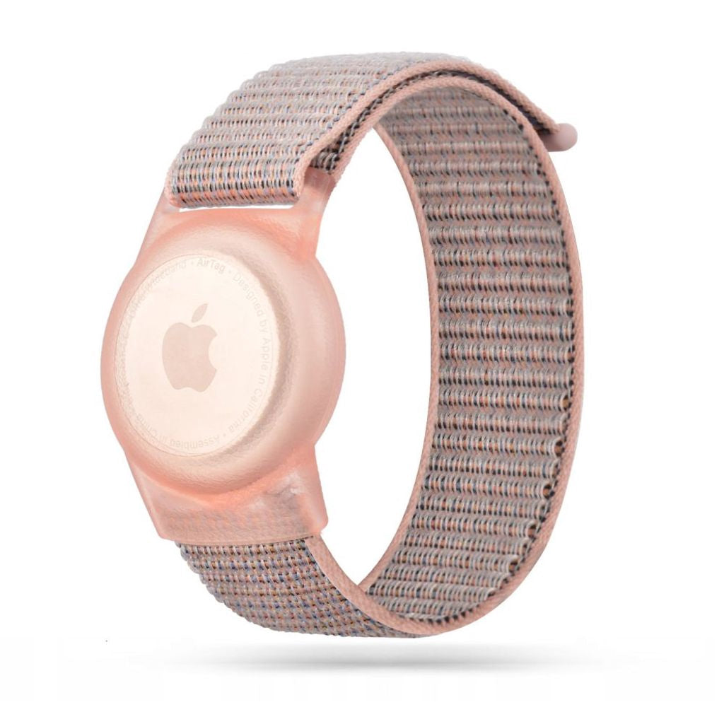 Tech-Protect nylonrem för barn till Apple Airtag – rosa