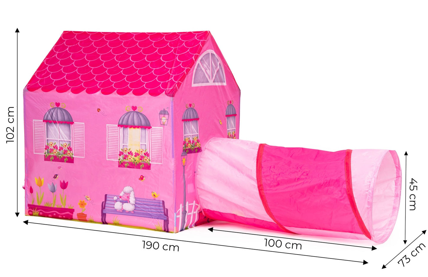 Tent, house with tunnel, playground for children, IPLAY
