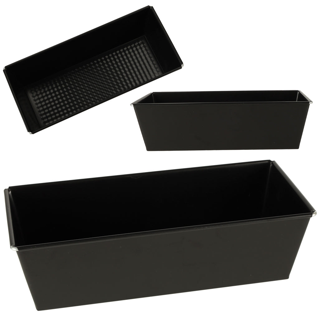 Textured universal baking tray 25cm x 11cm x 7.5cm black