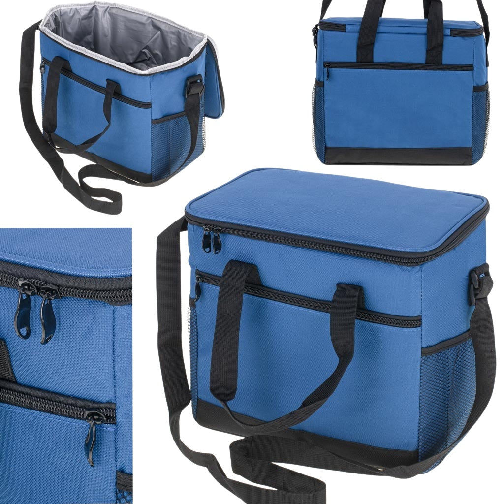 Thermal bag for lunch beach picnic 16L navy blue