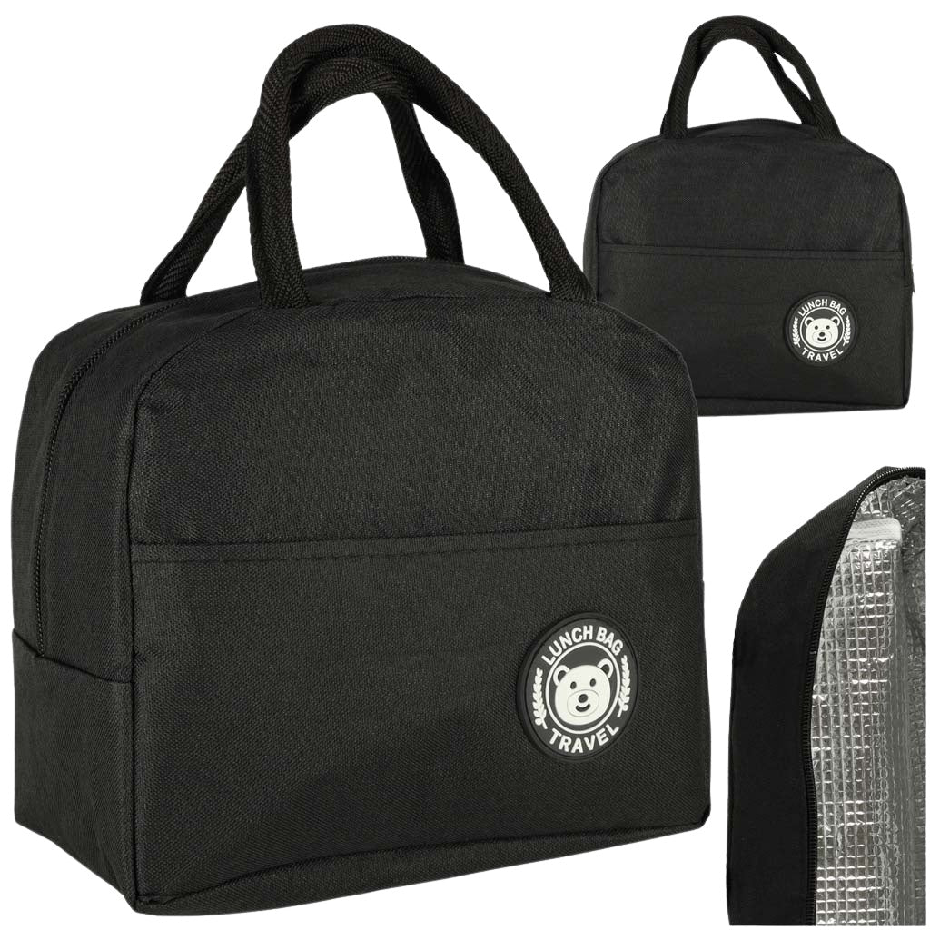Thermal insulation bag breakfast lunch black