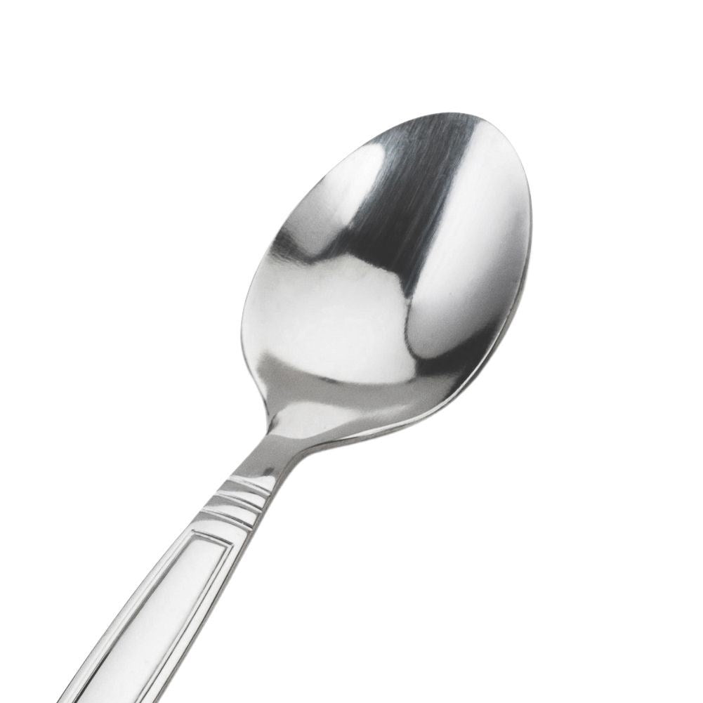 Three small stainless steel spoons for everyday use and parties