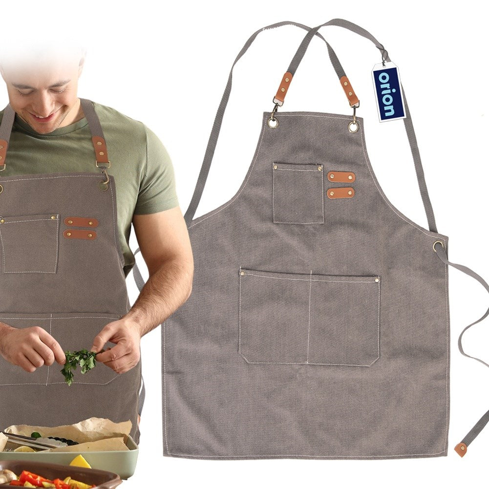 Tied kitchen apron