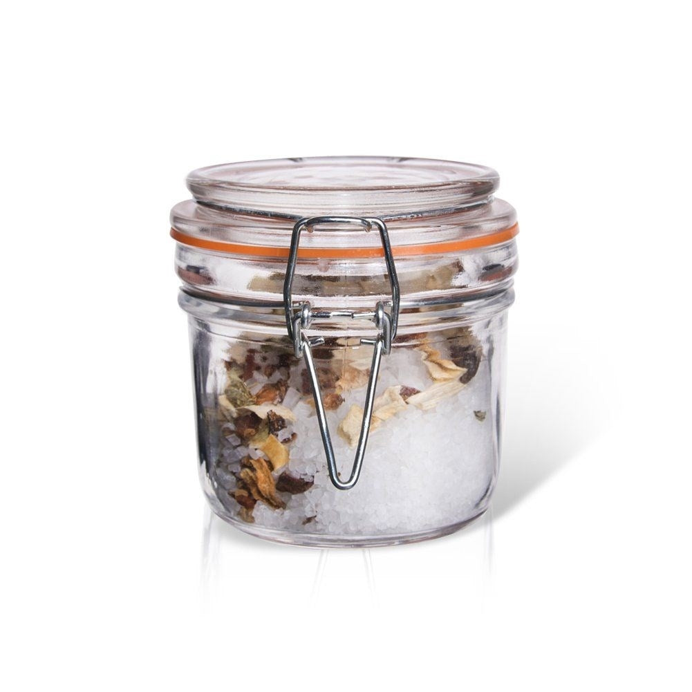 Tight Glass Jar with Patent Closure and Rubber Seal