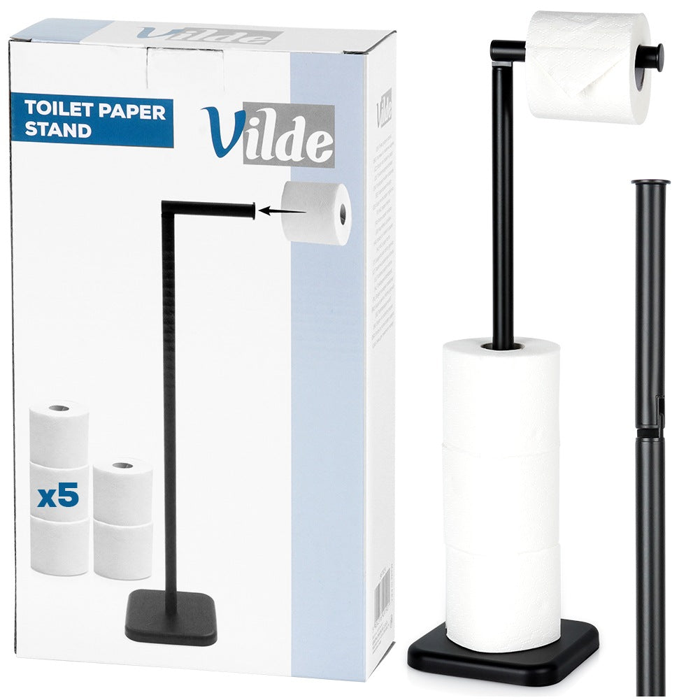Toilet Paper Holder, Black, 56 cm