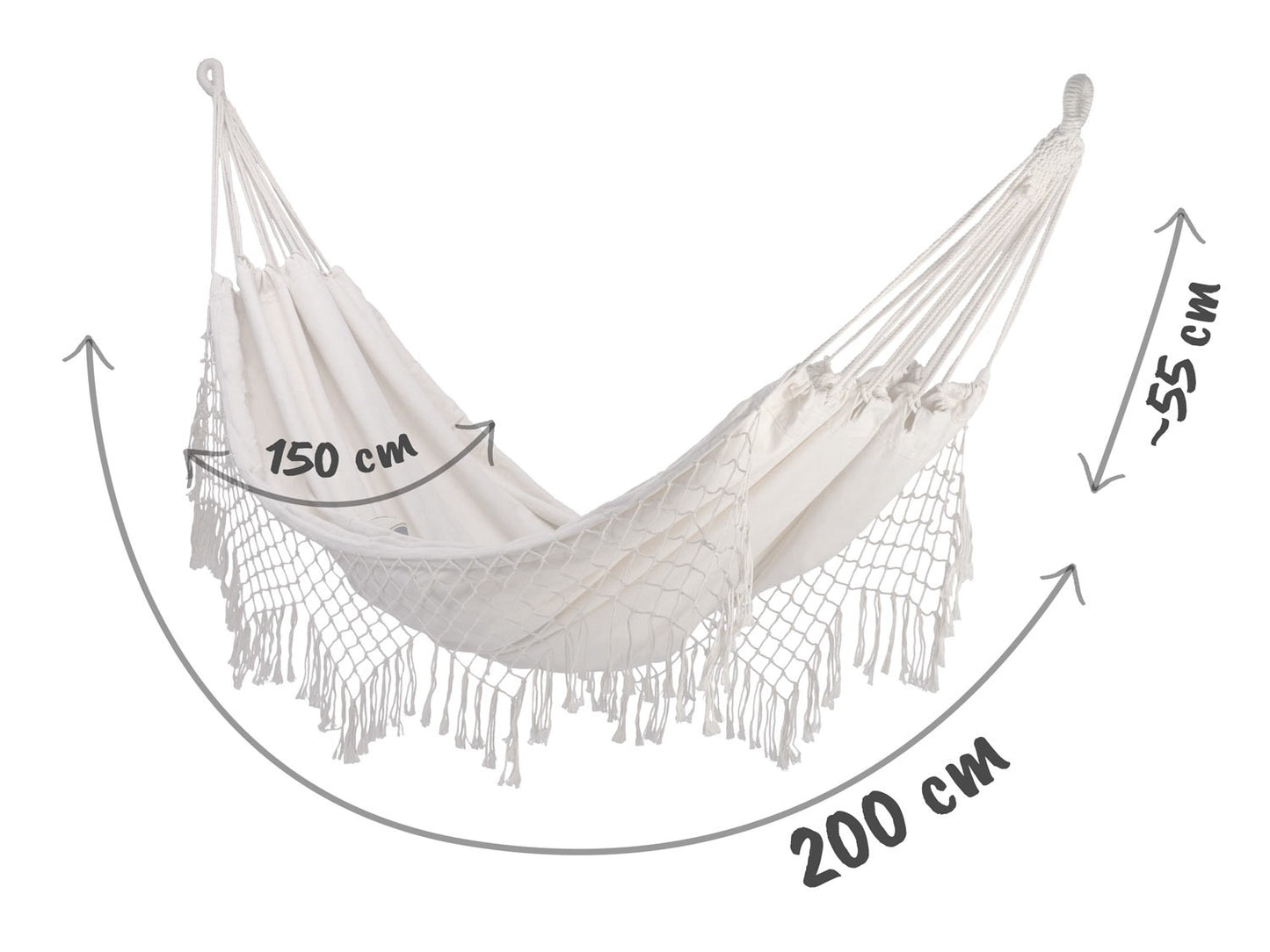 Toledo Double Beige Garden Hammock with Sofotel Cushion