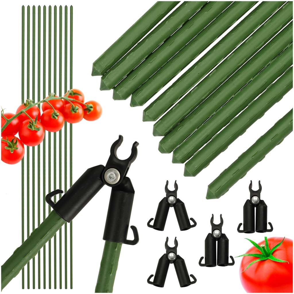 Tomato plant stake pole 120 cm 10 pcs