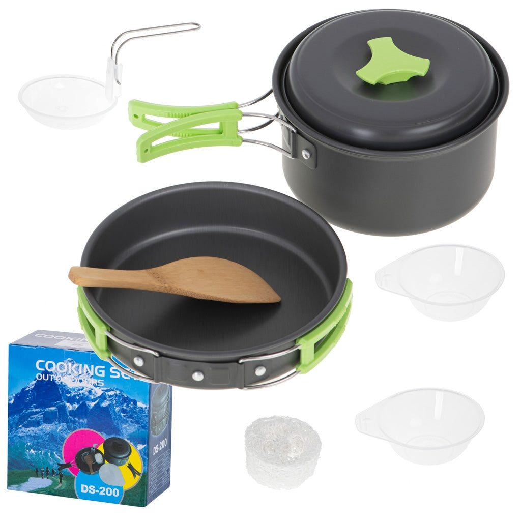 Tourist dinnerware set camping pot frying pan XL