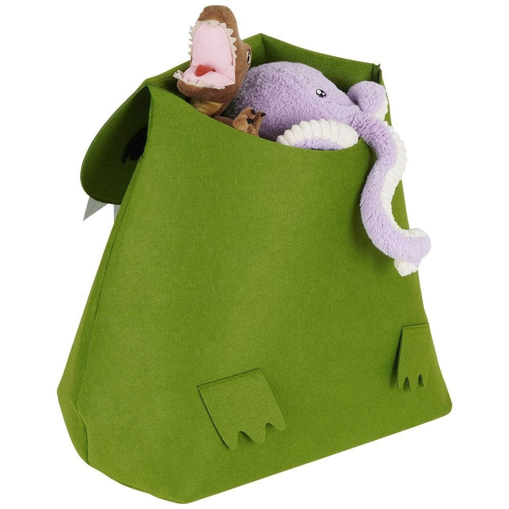 Toy basket with dinosaur motif for the children's room
