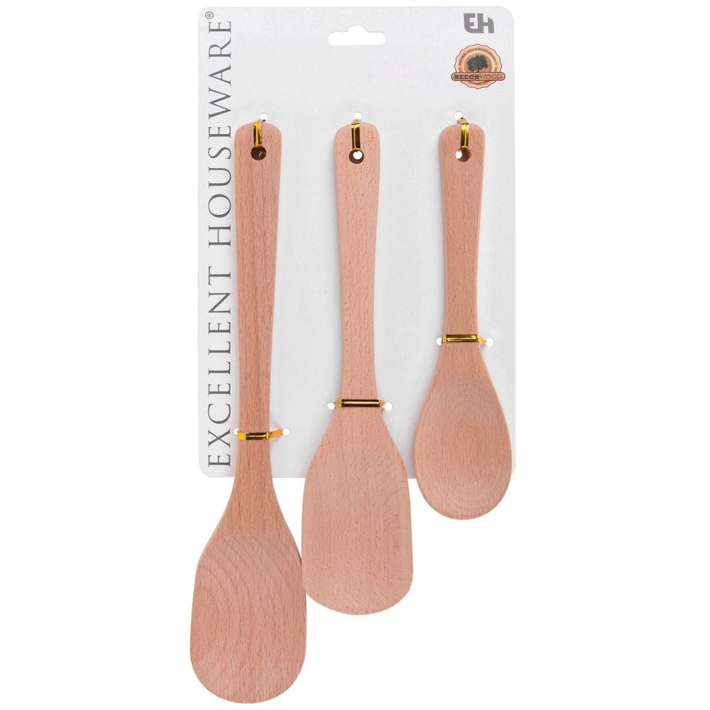 Traditional kitchen utensils made of natural beech wood for every kitchen