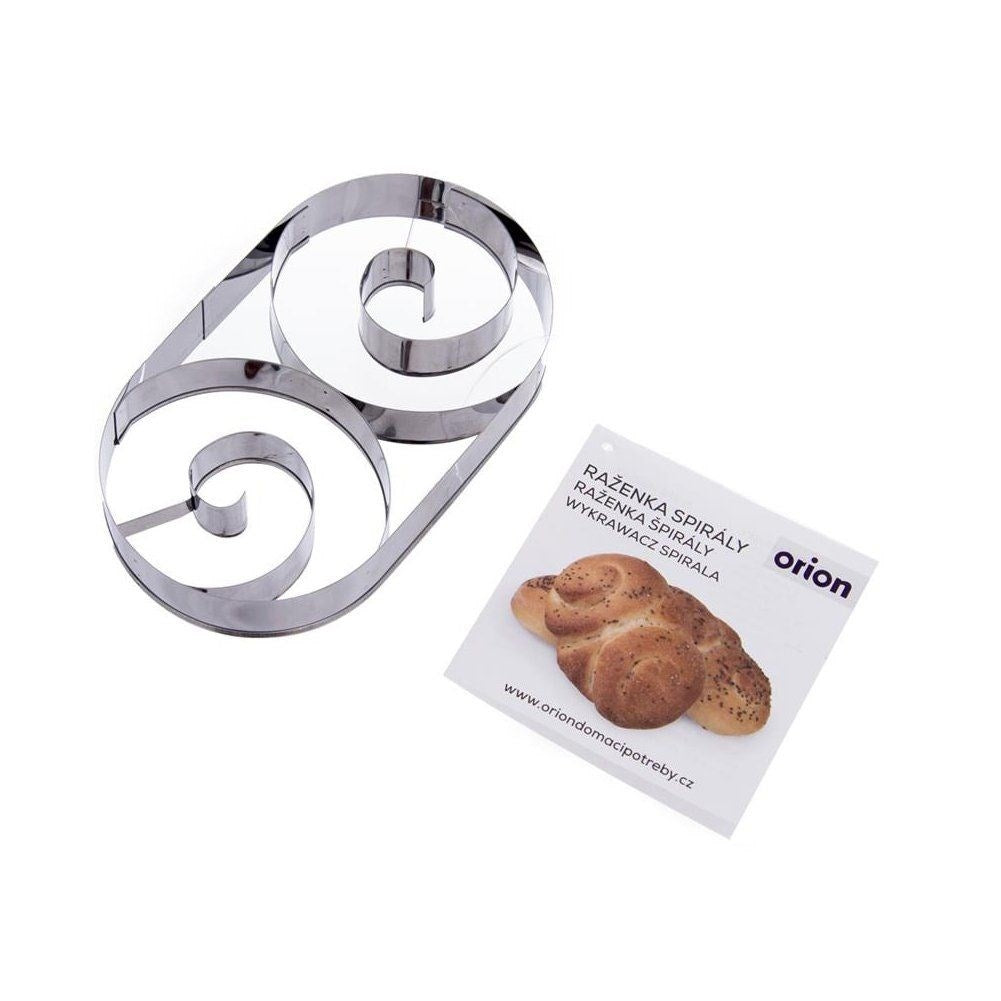 Traditional stainless steel croissant tin for gingerbread cookies