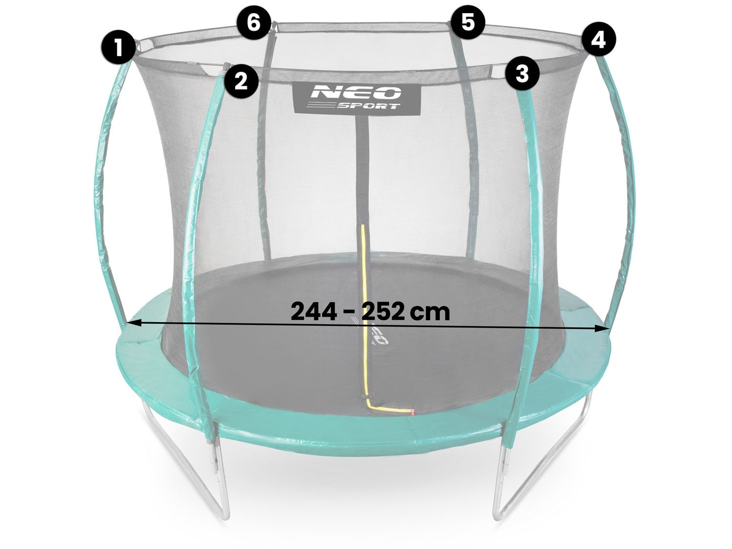 Trampoline Inner Safety Net 252cm (8ft) Neo-Sport