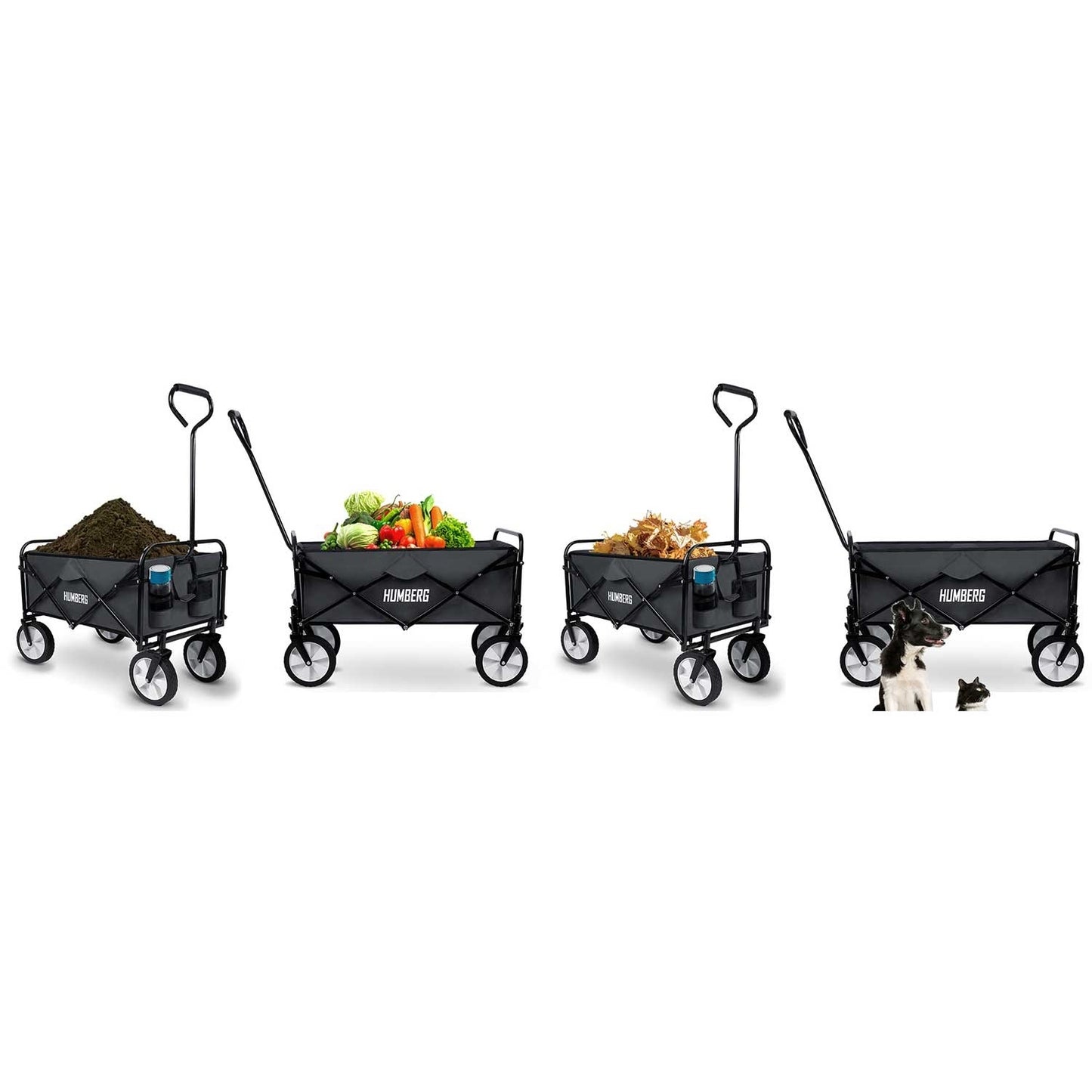 Transport trolley, foldable 80L Humberg HM-511